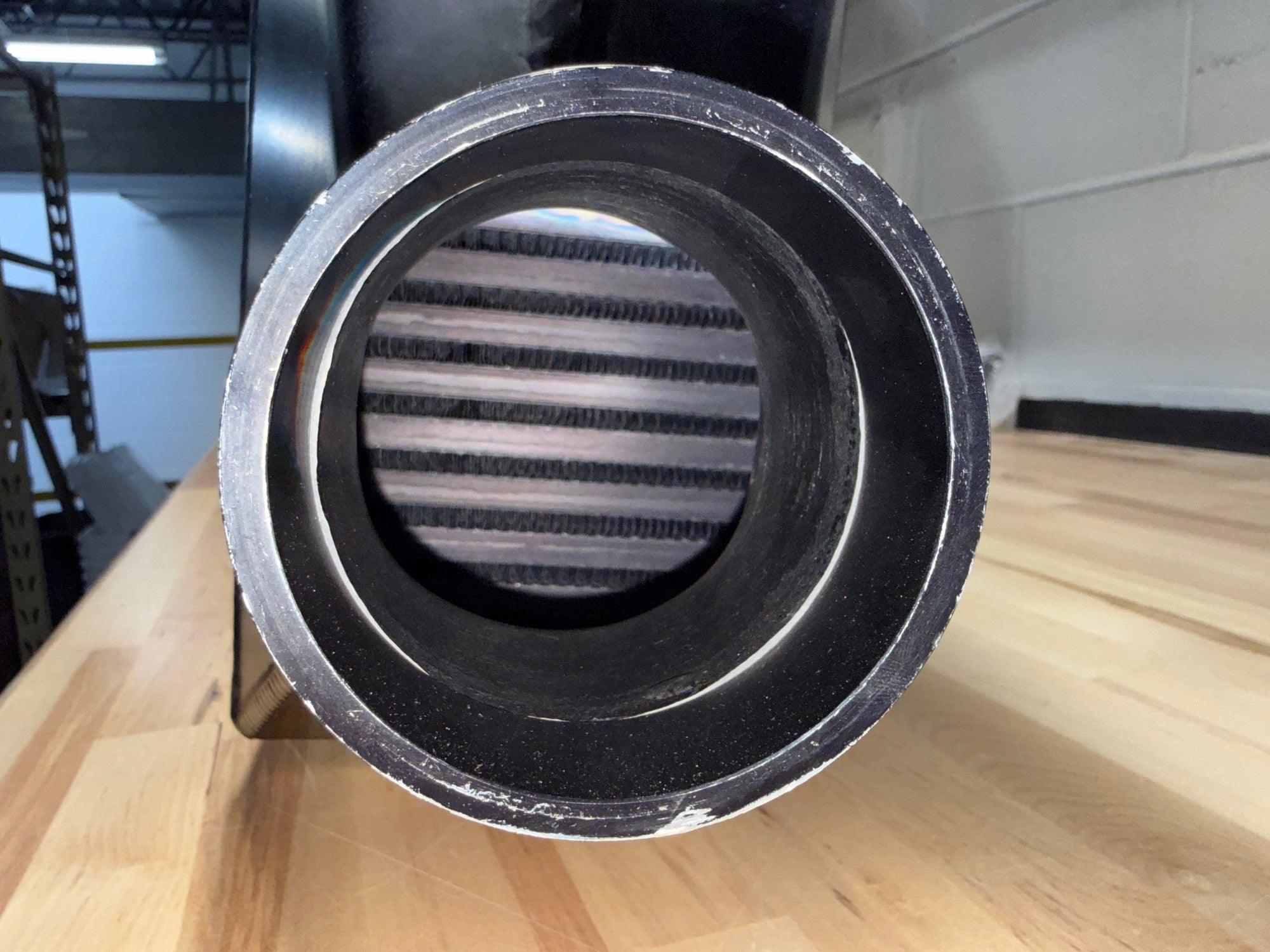 ETS 6" Intercooler-Anodized Black-Vibrant HD Ferrules