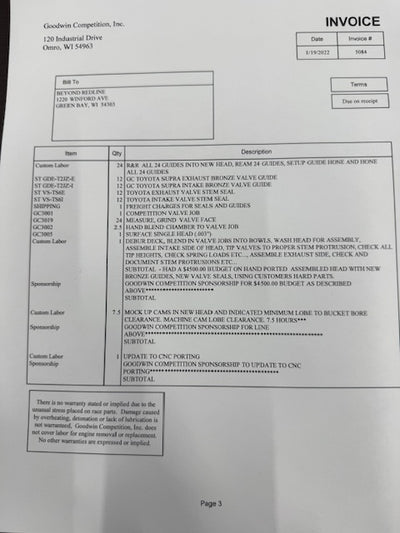 Bullet Billet 2jz wetblock 3.4L Stroker