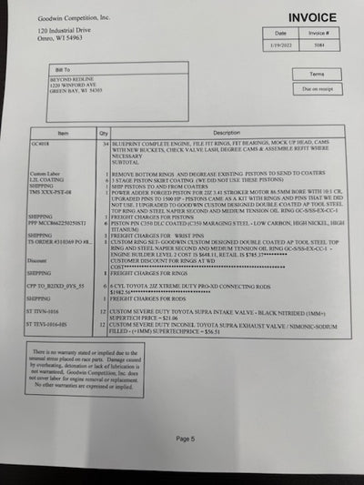 Bullet Billet 2jz wetblock 3.4L Stroker