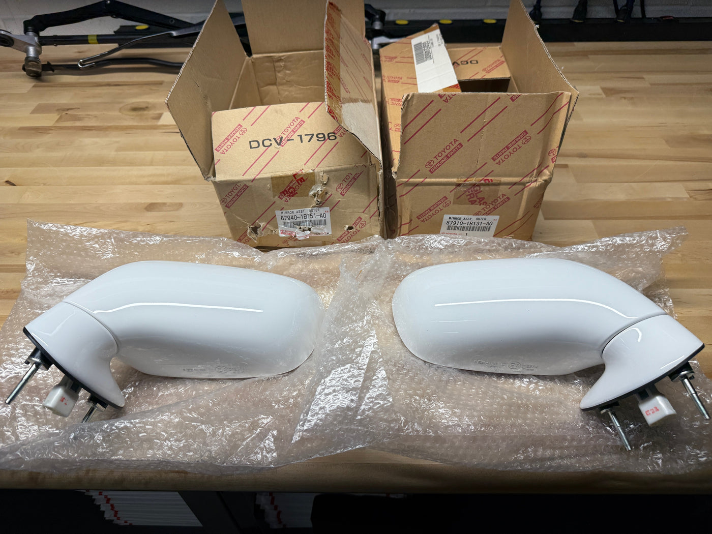 Toyota Supra MK4 Door Mirror Pair DISCONTINUED RARE! Super White 040