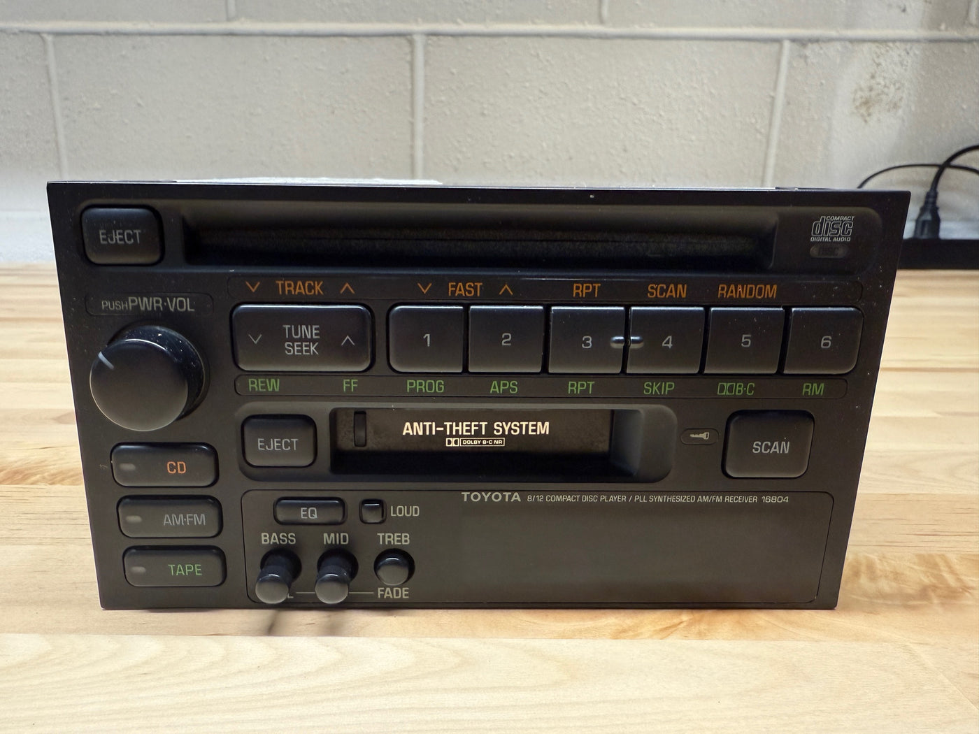 Toyota Supra MK4 93-97 OEM Radio with CD 86120-33110
