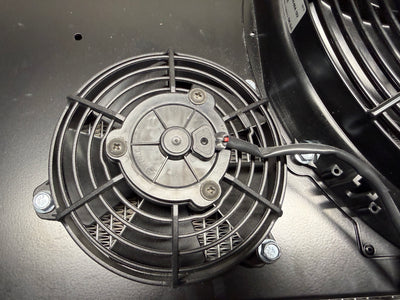 Toyota Supra MK4 Koyo radiator with Powerhouse Racing brushless fans and shroud