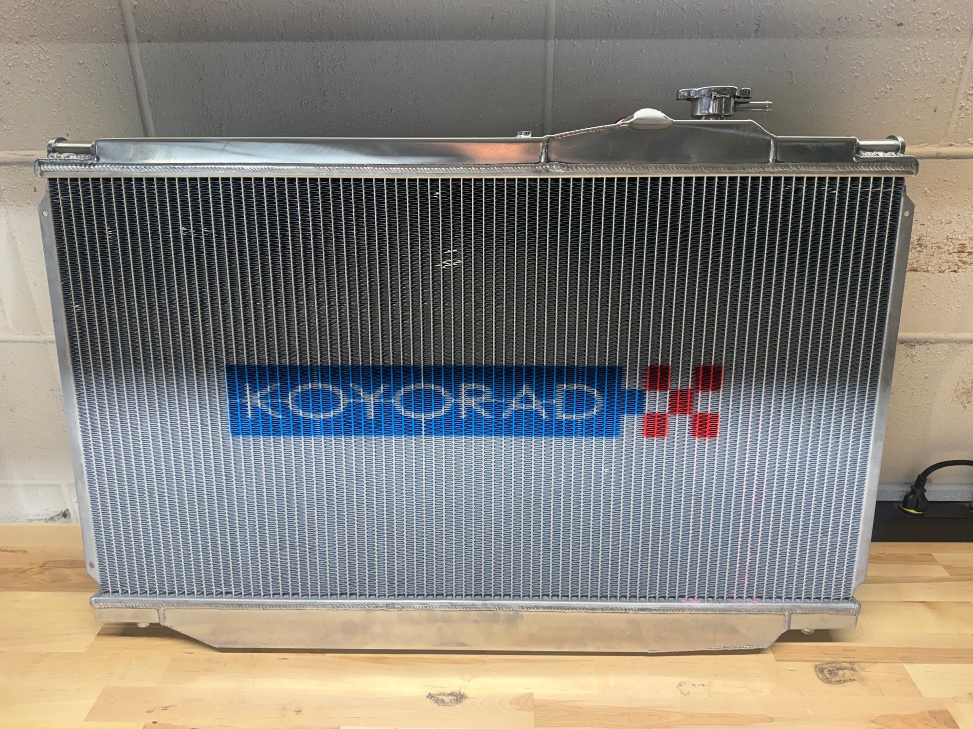 Toyota Supra MK4 Koyo radiator with Powerhouse Racing brushless fans and shroud