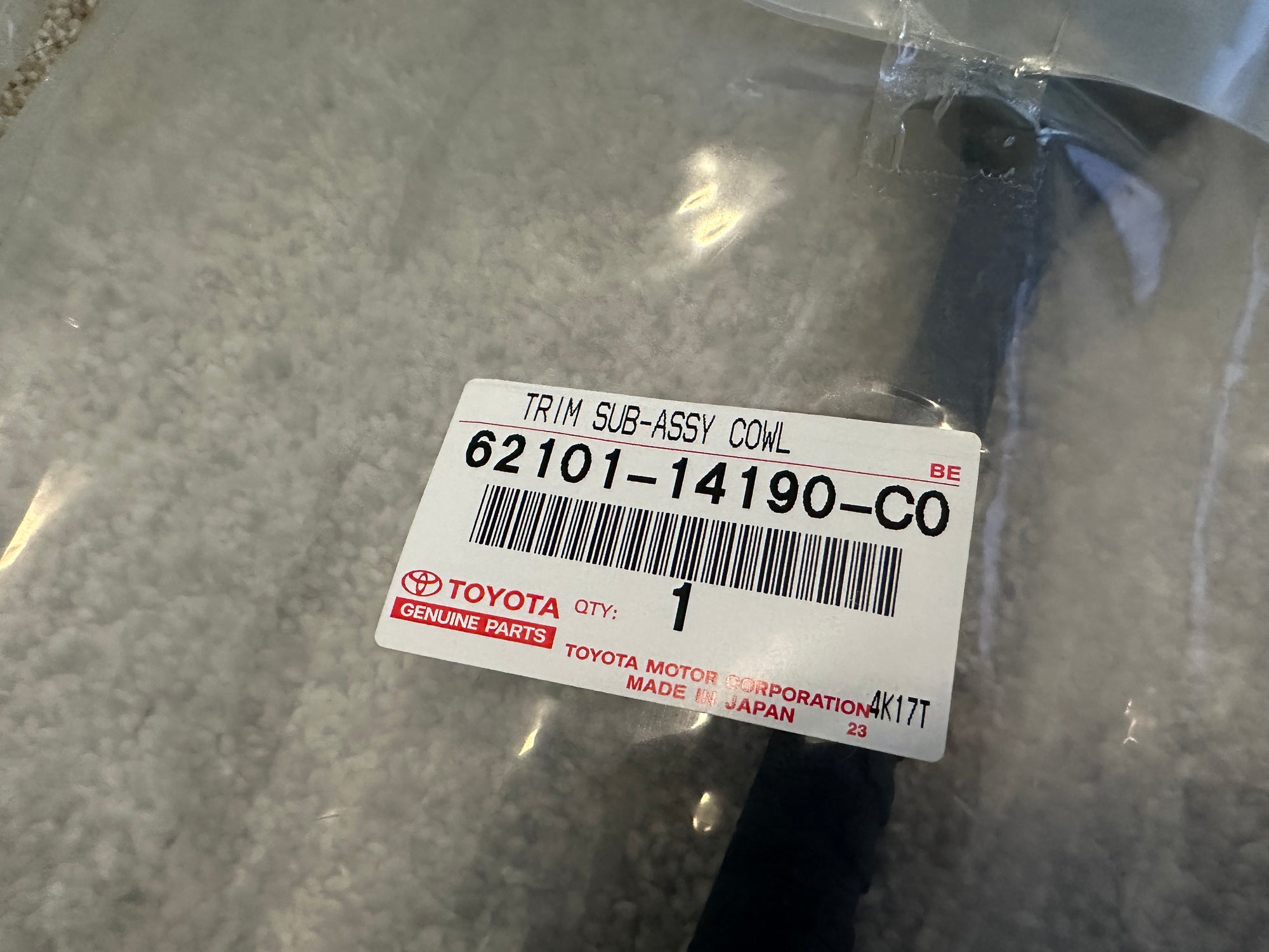 Toyota Supra MK4 USED side door trim kick panel LHD USDM RARE!! 62102-14250-C0 and 62101-14190-C0