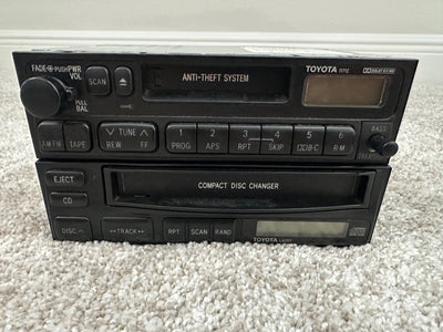 Toyota Supra MK4 93-97 OEM Radio & CD Changer 86120-2B510 and 08601-00863