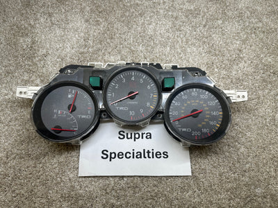 Toyota Supra MK4 6speed gauge cluster upgraded with Stu Hagen White LED upgrade