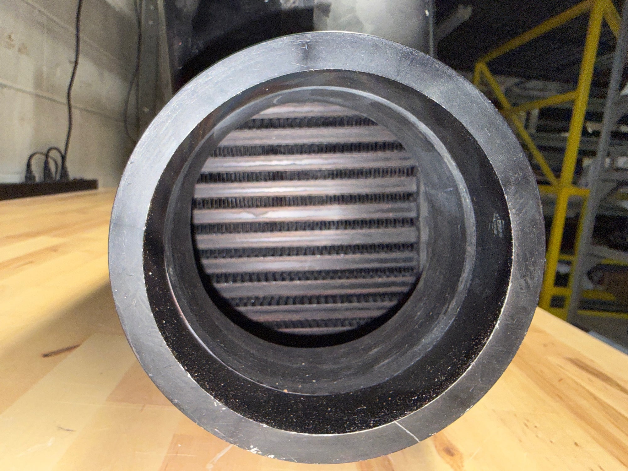 ETS 6" Intercooler-Anodized Black-Vibrant HD Ferrules