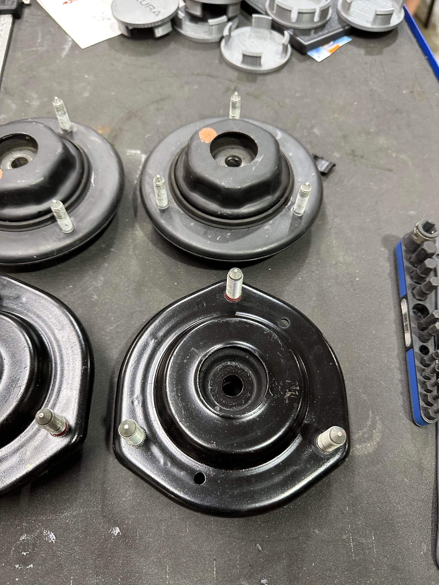 Toyota Supra MK4 new parts-Set of 4 strut top hats strut mounts top view