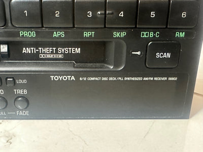 Toyota Supra MK4 turbo used parts-radio screen close up